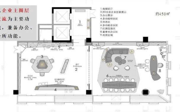 名德时代方舟商业-平层450㎡户型图