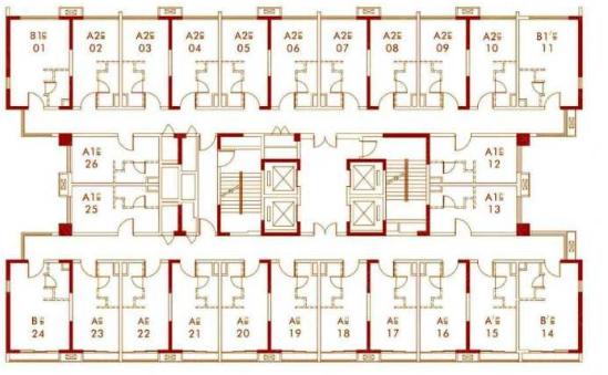 仁恒世纪荟大厦商业-平面图30㎡户型图